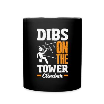 Grimpeur de tour Technicien Ouvrier de tour - Mug uni - noir - Devant