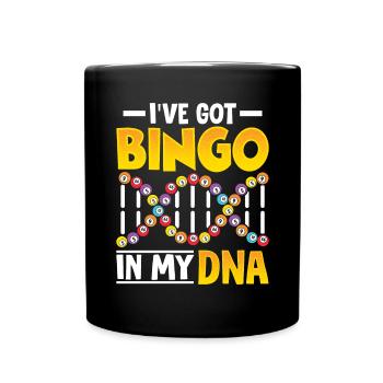 J’ai le bingo dans mon ADN Funny Gamblers DNA Bingo - Mug uni - noir - Devant