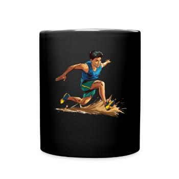 Leichtathletik Leichtathletikspiele - Tasse einfarbig - Schwarz - Vorne