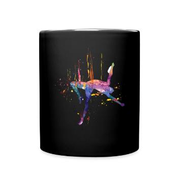 Leichtathletik Leichtathletikspiele - Tasse einfarbig - Schwarz - Vorne