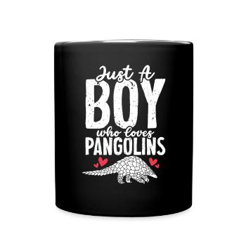 Juste un garçon qui aime les pangolins Fourmilier Pangolin - Mug uni - noir - Devant