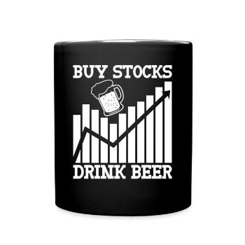 Stocks Stock exchange Capitalism Trader - Full Colour Mug - black - Front