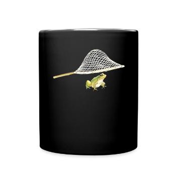 Frogs Catch Frog Hunter Frog Catcher - Full Colour Mug - black - Front