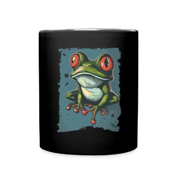 Frogs Catch Frog Hunter Frog Catcher - Full Colour Mug - black - Front