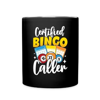 Certifié Bingo Caller Funny Gambling Holler - Mug uni - noir - Devant
