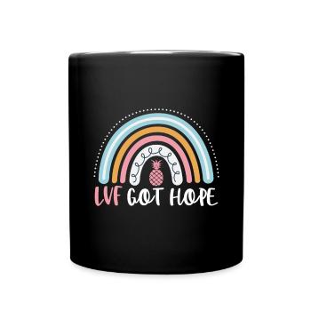 IVF Got Hope Lustig IVF Boho Regenbogen Unfruchtbarkeit - Tasse einfarbig - Schwarz - Vorne