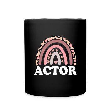 Actor Performing Art Boho Rainbow Movie Actor - Full Colour Mug - black - Front