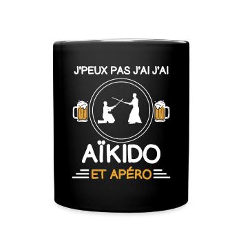 Ich kann nicht Aikido haben Aperitif Aikido - Tasse einfarbig - Schwarz - Vorne