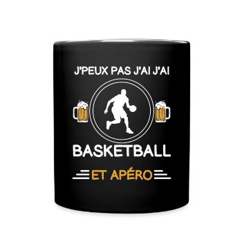 I can't I have basketball aperitif basketball basketball player - Full Colour Mug - black - Front
