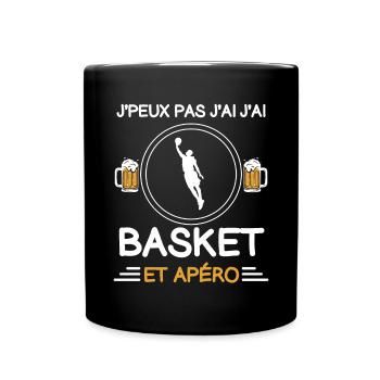 I can't I have basketball aperitif basketball player - Full Colour Mug - black - Front