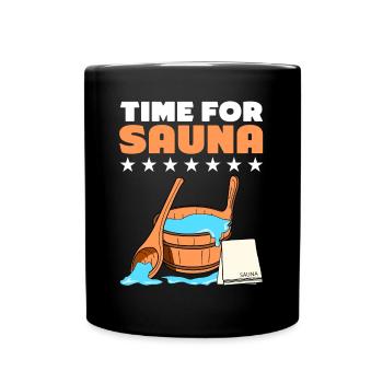 Sauna Wellness Spa - Tasse einfarbig - Schwarz - Vorne