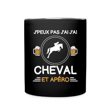 I can't I have horse man aperitif reiter - Tasse einfarbig - Schwarz - Vorne
