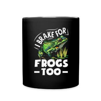 Grenouille amphibie chasseur passionné grenouille - Mug uni - noir - Devant