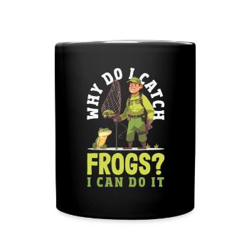 Grenouille amphibie chasseur passionné grenouille - Mug uni - noir - Devant