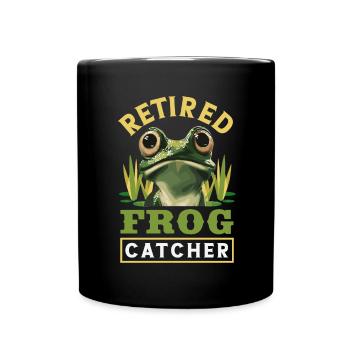 Grenouille amphibie chasseur passionné grenouille - Mug uni - noir - Devant