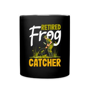 Grenouille amphibie chasseur passionné grenouille - Mug uni - noir - Devant