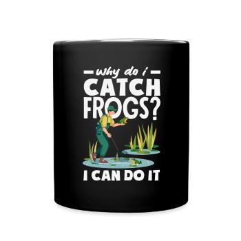 Grenouille amphibie chasseur passionné grenouille - Mug uni - noir - Devant
