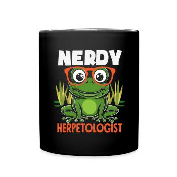Grenouille amphibie chasseur passionné grenouille - Mug uni - noir - Devant