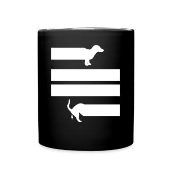Long caca teckel chien caca chiens - Mug uni - noir - Devant
