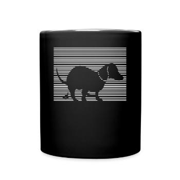 Caca Teckel Chien Caca Chiens - Mug uni - noir - Devant