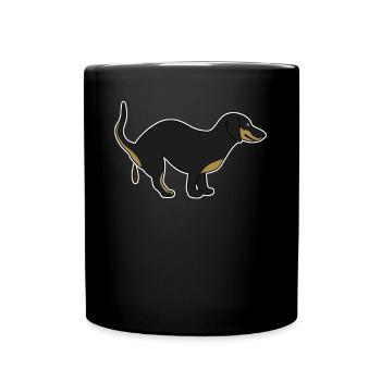 Caca Chiens Caca Chien Caca Teckel - Mug uni - noir - Devant