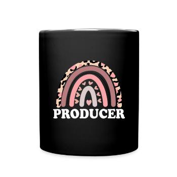 Produzent Boho Rainbow Filmmaking Produzent Post - Tasse einfarbig - Schwarz - Vorne