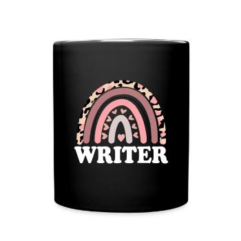 Lustiger Schriftsteller Filmemachen Schriftsteller Boho Rainbow - Tasse einfarbig - Schwarz - Vorne