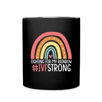 Se battre pour mon arc-en-ciel IVF Collecte d’ovules drôle - Mug uni - noir - Devant