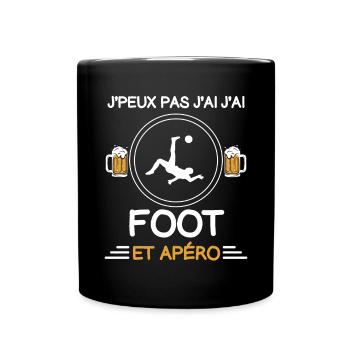 I can't I have football aperitif footballer - Full Colour Mug - black - Front