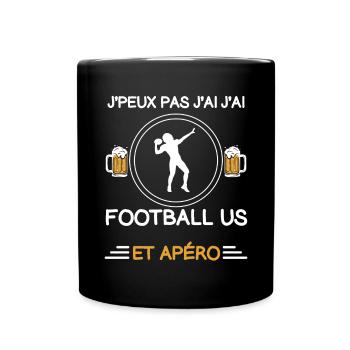 I can't I have US football aperitif footballer - Full Colour Mug - black - Front