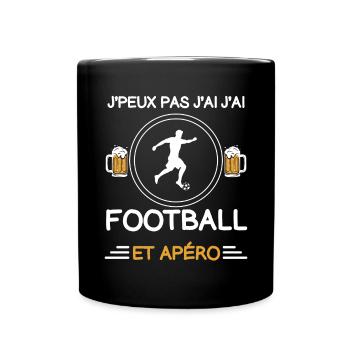 I can't I have football aperitif footballer - Full Colour Mug - black - Front
