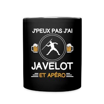 I can't I have Speerwurf Aperitif Athlet - Tasse einfarbig - Schwarz - Vorne