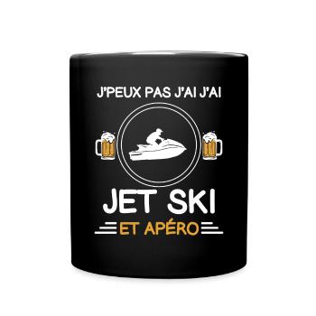 Ich kann nicht haben Ich Jetski Aperitif Jetskier - Tasse einfarbig - Schwarz - Vorne