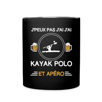 I can't I kayak polo aperitif kayaker - Tasse einfarbig - Schwarz - Vorne