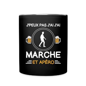 I can't I walked aperitif walker - Full Colour Mug - black - Front