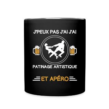 Ich kann keinen Eiskunstlauf-Aperitif haben - Tasse einfarbig - Schwarz - Vorne