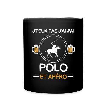 I can't I have Polo Aperitif Rider - Tasse einfarbig - Schwarz - Vorne