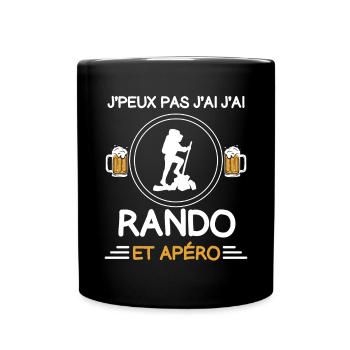 I can't I hiker hike aperitif - Full Colour Mug - black - Front