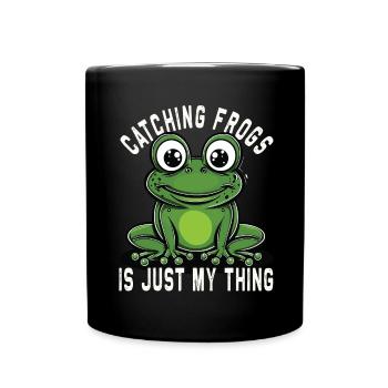 Frogs Catch Frog Hunter Frog Catcher - Full Colour Mug - black - Front
