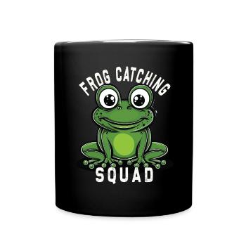 Frogs Catch Frog Hunter Frog Catcher - Full Colour Mug - black - Front