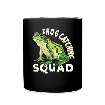 Frogs Catch Frog Hunter Frog Catcher - Full Colour Mug - black - Front