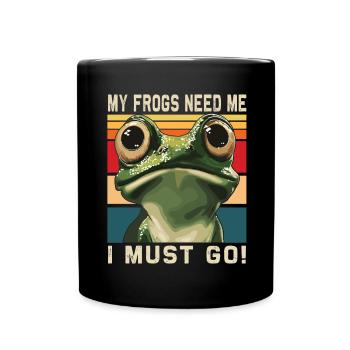 Frogs Catch Frog Hunter Frog Catcher - Full Colour Mug - black - Front