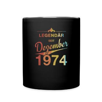 50th Birthday Legendary since December 1974 - Full Colour Mug - black - Front