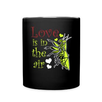 Praying Mantis Love - Full Colour Mug - black - Front