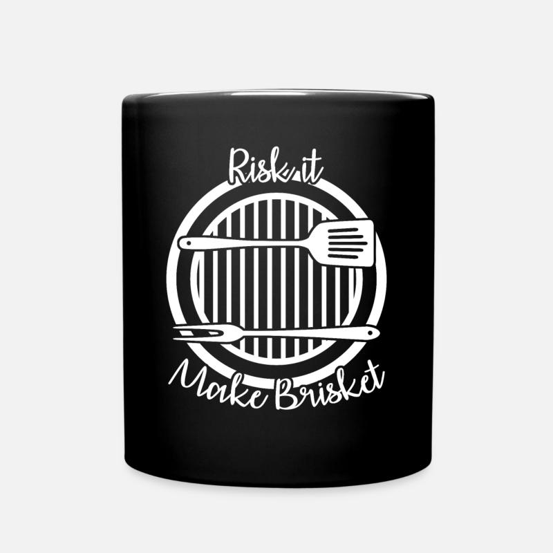 BBQ Barbecue Poitrine de bœuf Steak - Mug uni - noir