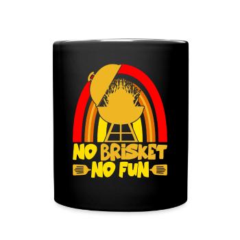 Barbecue Brisket Meat Steak BBQ Cook - Full Colour Mug - black - Front