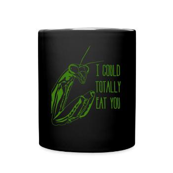 Praying Mantis Joke - Full Colour Mug - black - Front