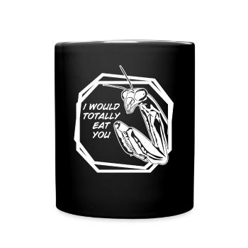 Praying Mantis Joke Insect - Full Colour Mug - black - Front