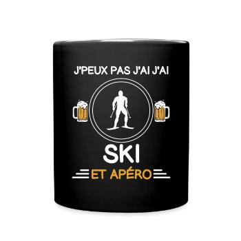I can't I have ski aperitif skier - Full Colour Mug - black - Front