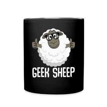 Sheep Geek Shepherd - Full Colour Mug - black - Front